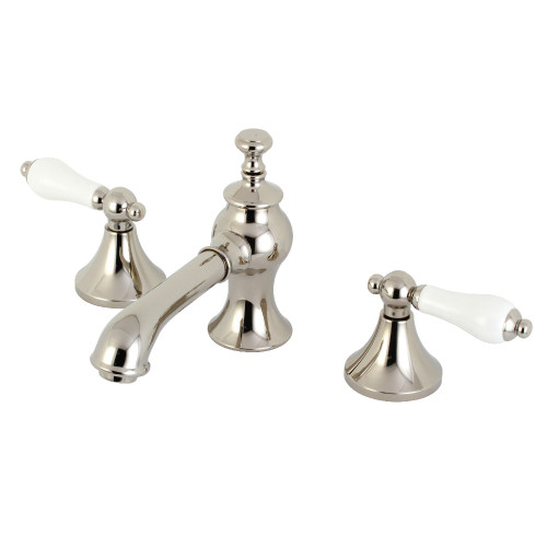 Kingston Brass KC7066PL Vintage 8 in. Widespread Bathroom Faucet, Polished Nickel