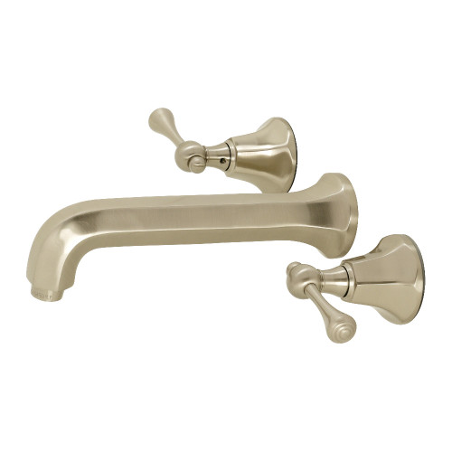 Kingston Brass KS4128BL Wall Mount Bathroom Faucet, Brushed Nickel
