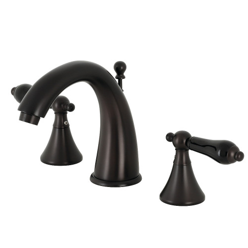 Kingston Brass KS2975PKL Duchess Widespread Bathroom Faucet with Brass Pop-Up, Oil Rubbed Bronze