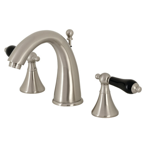 Kingston Brass KS2978PKL Duchess Widespread Bathroom Faucet with Brass Pop-Up, Brushed Nickel