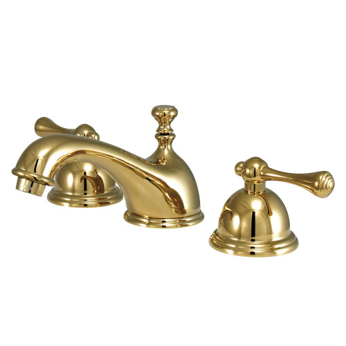 Kingston Brass KS3962BL 8 in. Widespread Bathroom Faucet, Polished Brass