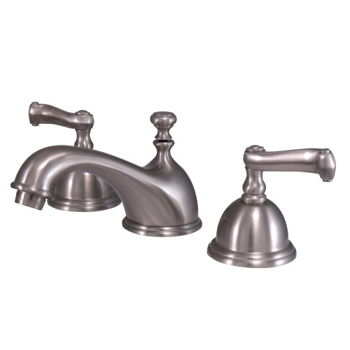 Kingston Brass KS3968FL 8 in. Widespread Bathroom Faucet, Brushed Nickel