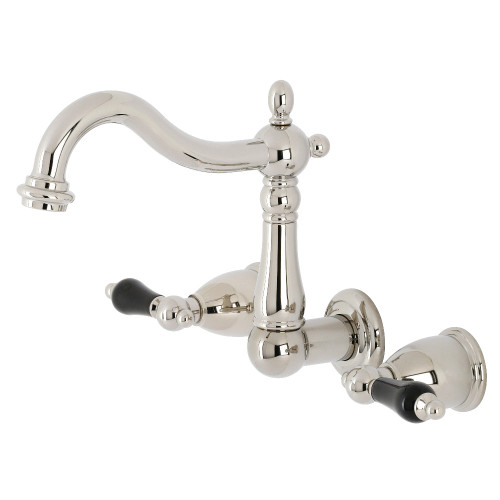 Kingston Brass KS1256PKL Duchess Two-Handle Wall Mount Bathroom Faucet, Polished Nickel