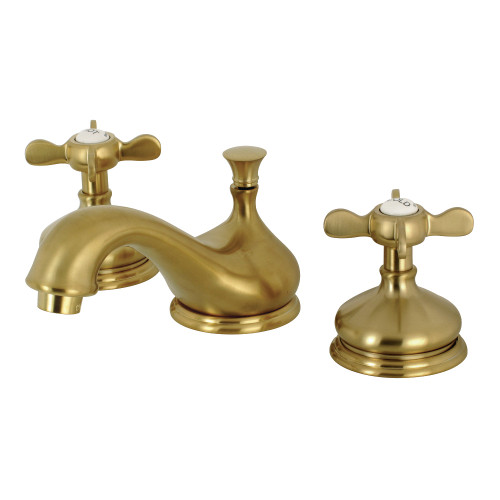 Kingston Brass KS1167BEX 8 in. Widespread Bathroom Faucet, Brushed Brass