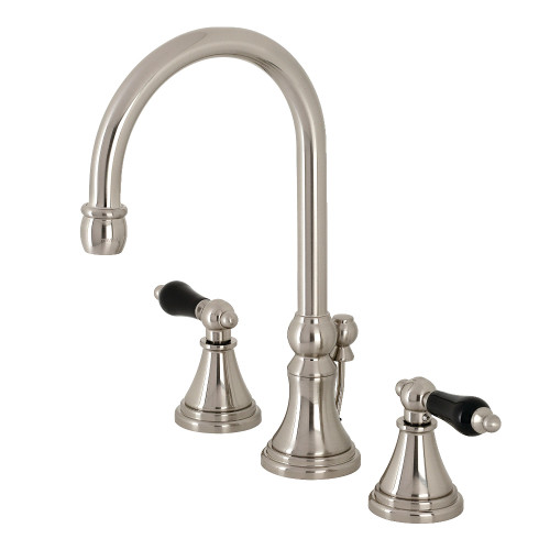 Kingston Brass KS2988PKL Duchess Widespread Bathroom Faucet with Brass Pop-Up, Brushed Nickel