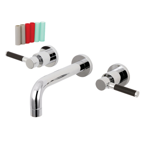Kingston Brass KS8121DKL Kaiser 2-Handle Wall Mount Bathroom Faucet, Polished Chrome