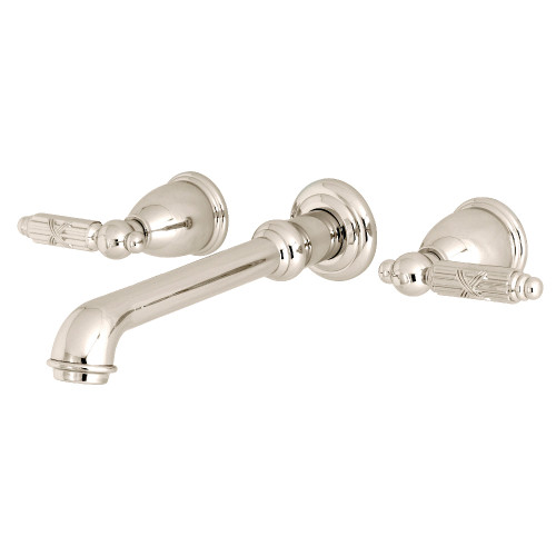 Kingston Brass KS7126GL 8" Center Wall Mount Bathroom Faucet, Polished Nickel