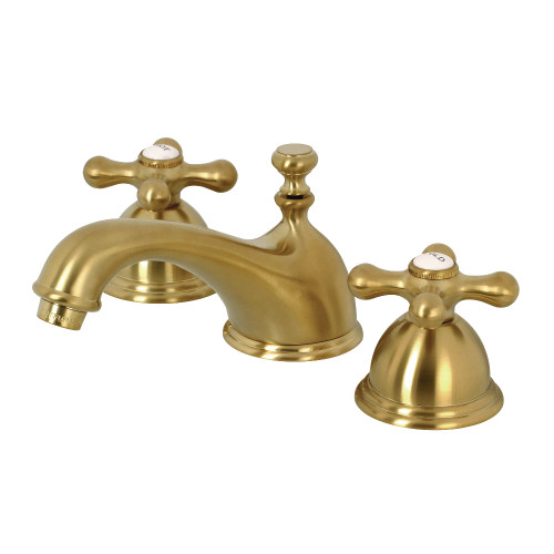 Kingston Brass KS3967AX 8 in. Widespread Bathroom Faucet, Brushed Brass