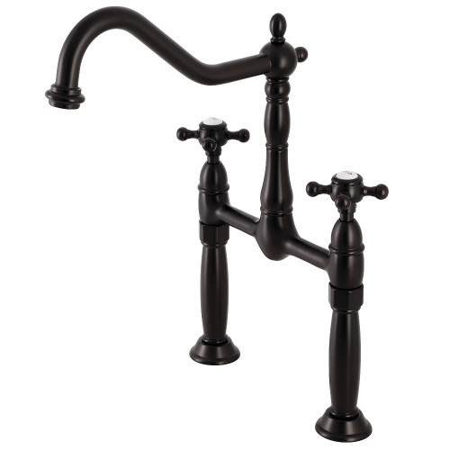 Kingston Brass KS1075BX Two Handle Widespread Vessel Sink Faucet, Oil Rubbed Bronze