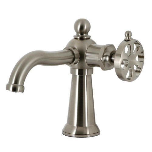 Kingston Brass  KS3548RX Belknap Single-Handle Bathroom Faucet with Push Pop-Up, Brushed Nickel
