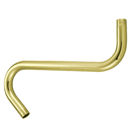 Kingston Brass K152A2 Showerscape 8" S-Shape Shower Arm, Polished Brass
