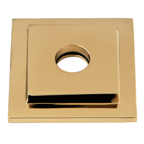 Kingston Brass FLSQUARE2 Claremont Heavy Duty Square Solid Cast Brass Shower Flange, Polished Brass