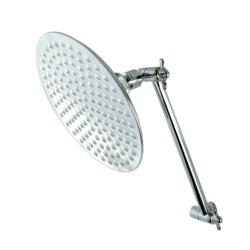 Kingston Brass CK136K1 Victorian Showerhead and High Low Adjustable Arm In Retail Packaging, Polished Chrome