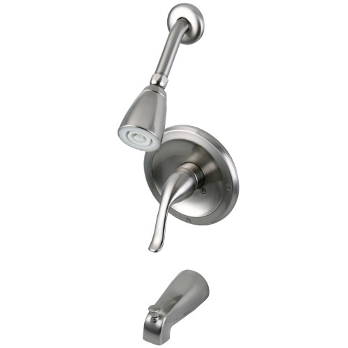 Kingston Brass KB5538YL Single Handle Tub Shower Faucet, Brushed Nickel