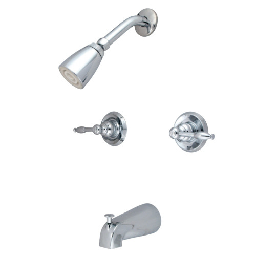 Kingston Brass KB241KL Knight Tub and Shower Faucet, Polished Chrome