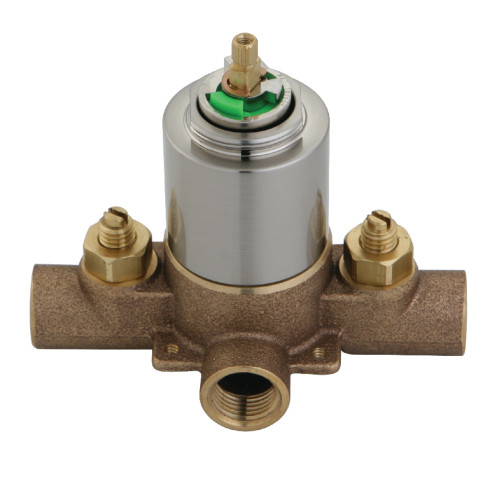 Kingston Brass KB658V Pressure Balanced Rough-In Tub and Shower Valve with Stops, Brushed Nickel