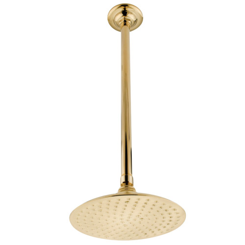 Kingston Brass K236K22 Trimscape 7-3/4 Inch Showerhead with 17 in. Ceiling Mount Shower Arm, Polished Brass