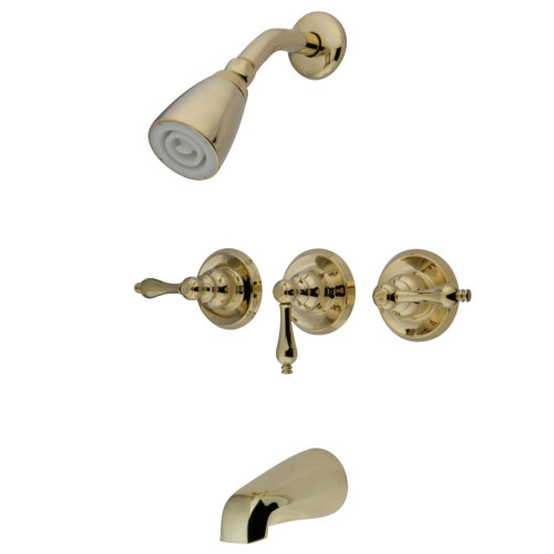 Kingston Brass KB232AL Magellan Tub & Shower Faucet, Polished Brass