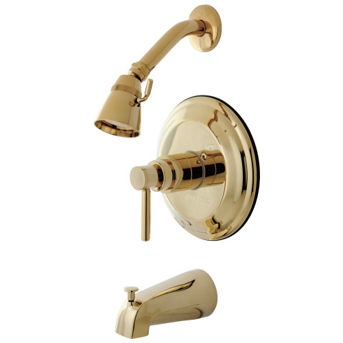 Kingston Brass KB2632DLT Concord Tub & Shower Faucet (Valve Not Included), Polished Brass