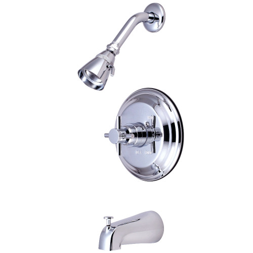 Kingston Brass KB2631DX Concord Pressure Balance Tub and Shower Faucet, Polished Chrome