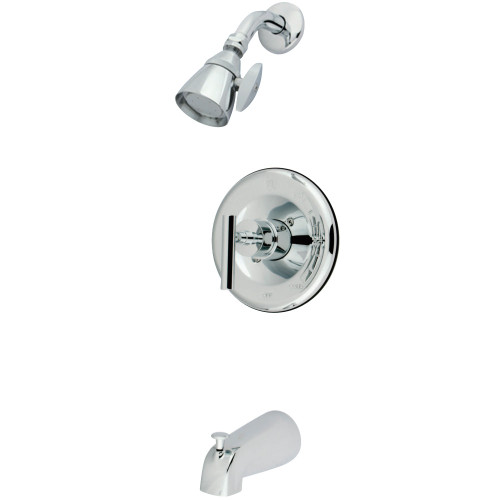 Kingston Brass KB6631CML Manhattan Single-Handle Tub and Shower Faucet, Polished Chrome