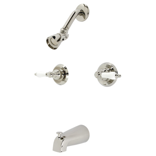 Kingston Brass KB246PLPN Victorian Tub and Shower Faucet, Polished Nickel