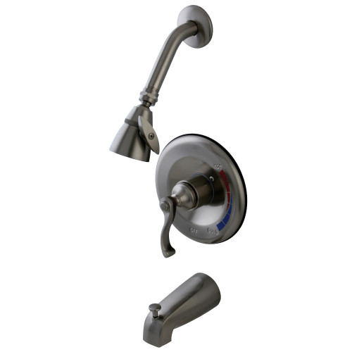 Kingston Brass KB8638FL Royale Tub & Shower Faucet, Brushed Nickel