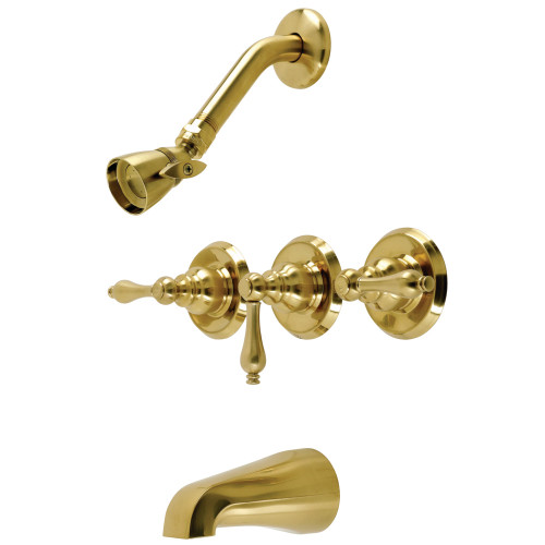 Kingston Brass KB237AL Victorian Tub & Shower Faucet, Brushed Brass
