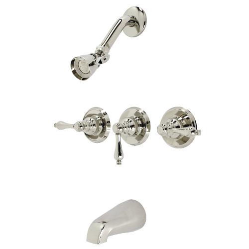 Kingston Brass KB236ALPN Victorian Tub & Shower Faucet, Polished Nickel