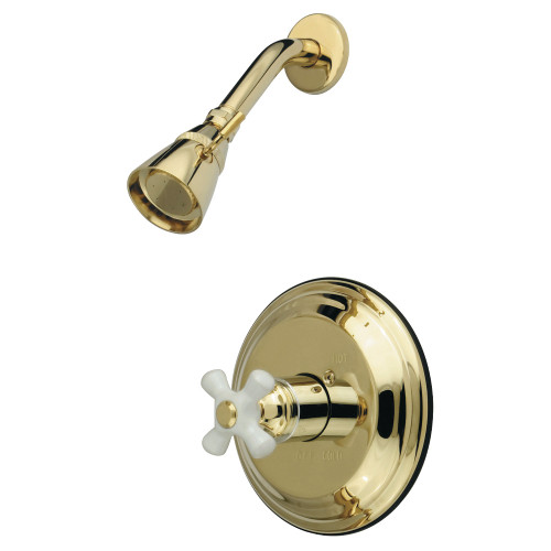 Kingston Brass KB3632PXSO Restoration Pressure Balanced Shower Faucet, Polished Brass