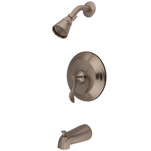 Kingston Brass KB2638DFL NuFrench Tub & Shower Faucet, Brushed Nickel