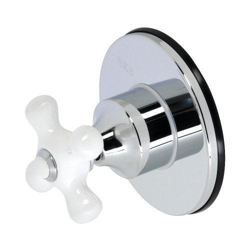 Kingston Brass KS3031PX 3-Way Diverter Valve with Trim Kit, Polished Chrome