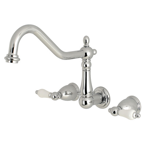 Kingston Brass KS1021PL Heritage Wall Mount Roman Tub Faucet, Polished Chrome