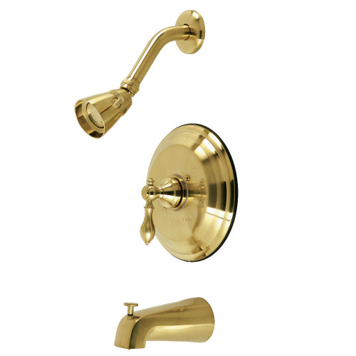 Kingston Brass KB3637ACL American Classic Single-Handle Tub and Shower Faucet, Brushed Brass