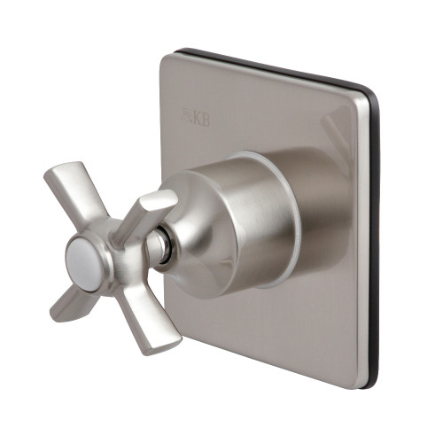 Kingston Brass KS3048ZX 3-Way Diverter Valve with Trim Kit, Brushed Nickel