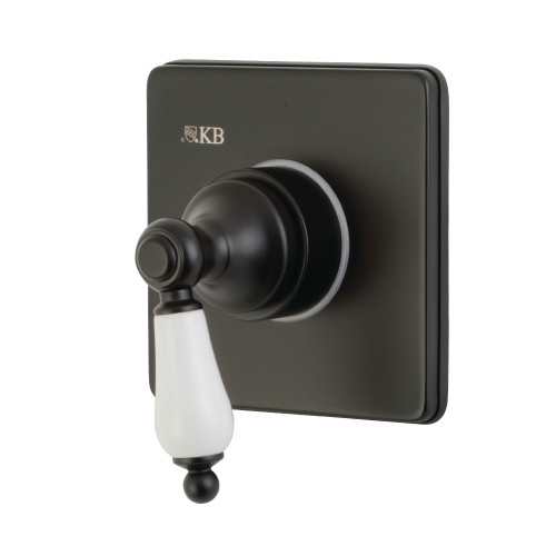 Kingston Brass KS3040PL 3-Way Diverter Valve with Trim Kit, Matte Black