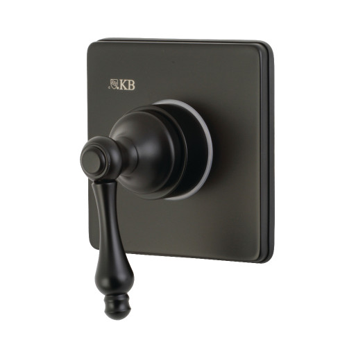 Kingston Brass KS3040AL 3-Way Diverter Valve with Trim Kit, Matte Black