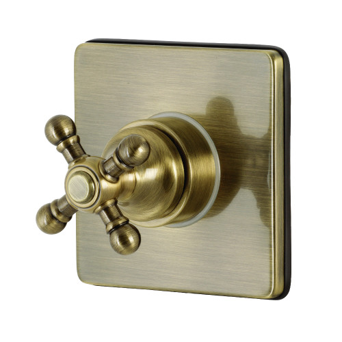 Kingston Brass KS3043BX 3-Way Diverter Valve with Trim Kit, Antique Brass