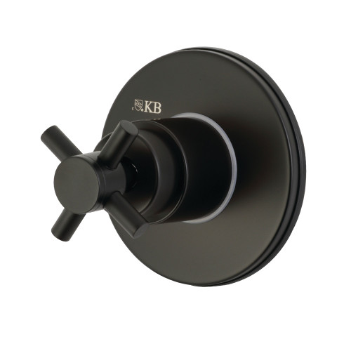 Kingston Brass KS3030DX Concord 3-Way Diverter Valve with Trim Kit, Matte Black