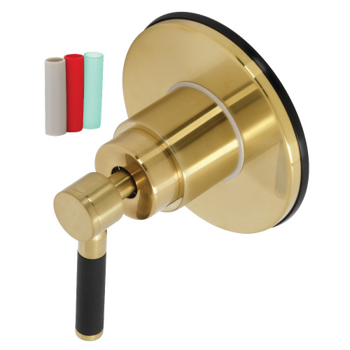 Kingston Brass KS3037DKL Kaiser 3-Way Diverter Valve with Trim Kit, Brushed Brass