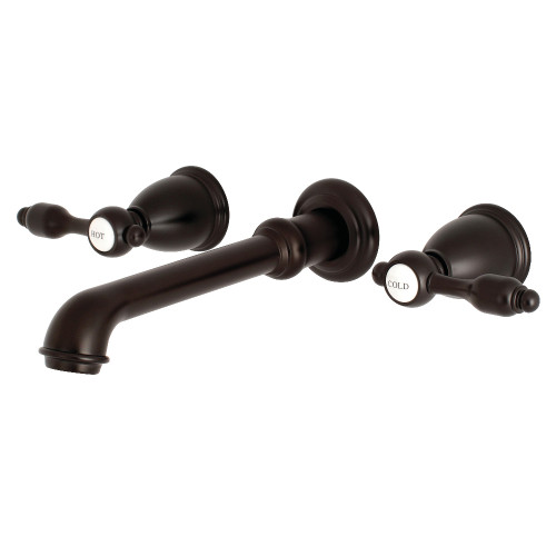 Kingston Brass KS7025TAL Tudor 2-Handle Wall Mount Roman Tub Faucet, Oil Rubbed Bronze