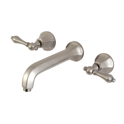 Kingston Brass KS4028AL Metropolitan 2-Handle Wall Mount Tub Faucet, Brushed Nickel