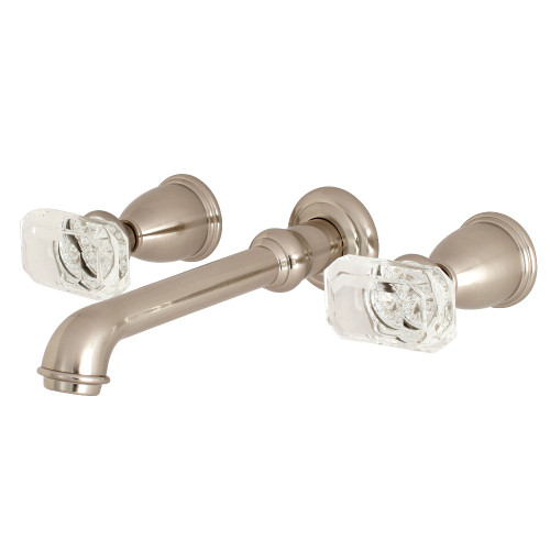 Kingston Brass KS7028KRL Krystal Onyx Wall Mount Roman Tub Faucet, Brushed Nickel