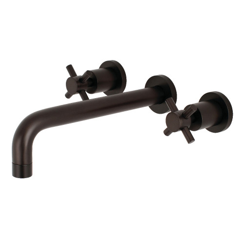 Kingston Brass KS8025DX Concord Two-Handle Wall Mount Tub Faucet, Oil Rubbed Bronze