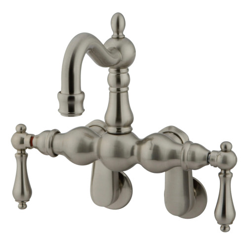 Kingston Brass CC1081T8 Vintage Adjustable Center Wall Mount Tub Faucet, Brushed Nickel