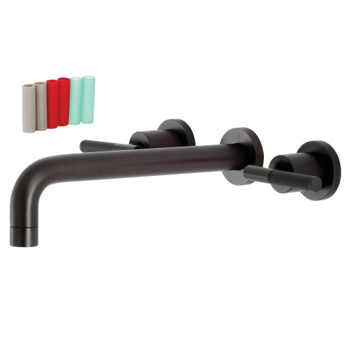 Kingston Brass KS8025CKL Kaiser 2-Handle Wall-Mount Roman Tub Faucet, Oil Rubbed Bronze