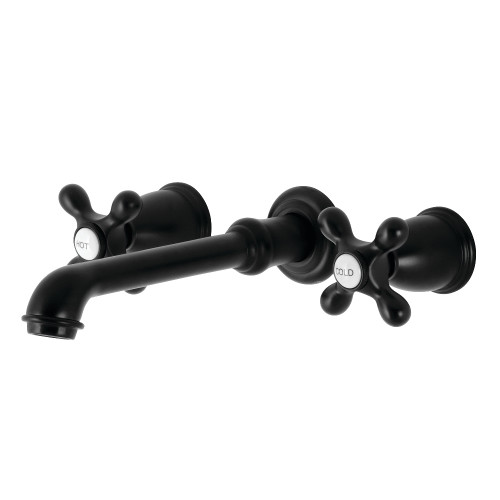Kingston Brass KS7020AX English Country Wall Mount Roman Tub Faucet, Matte Black