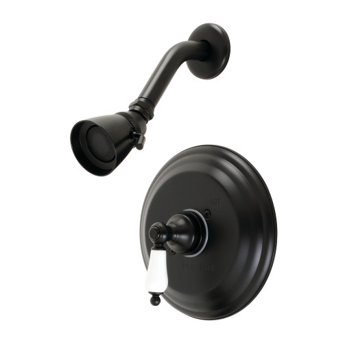 Kingston Brass KB3630PLSO Restoration Pressure Balanced Shower Faucet, Matte Black