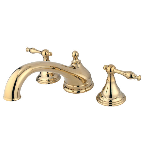 Kingston Brass KS5532NL Naples Roman Tub Faucet, Polished Brass
