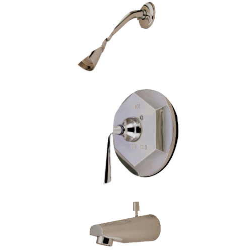Kingston Brass KB4638ZL Tub and Shower Faucet, Brushed Nickel